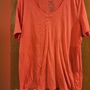 Faded Glory Men's Coral V-Neck T-Shirt